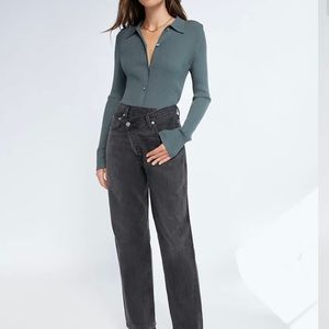 Agolde criss cross jeans - grey